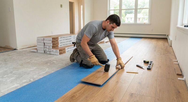 Vinyl Plank Floor Installation in Danvers, MA